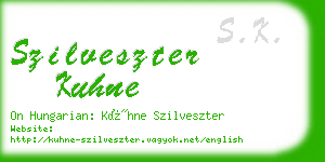szilveszter kuhne business card